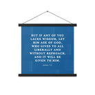 James 1:5 Bible Verse, gives to all Enhanced Matte Paper Poster With Hanger