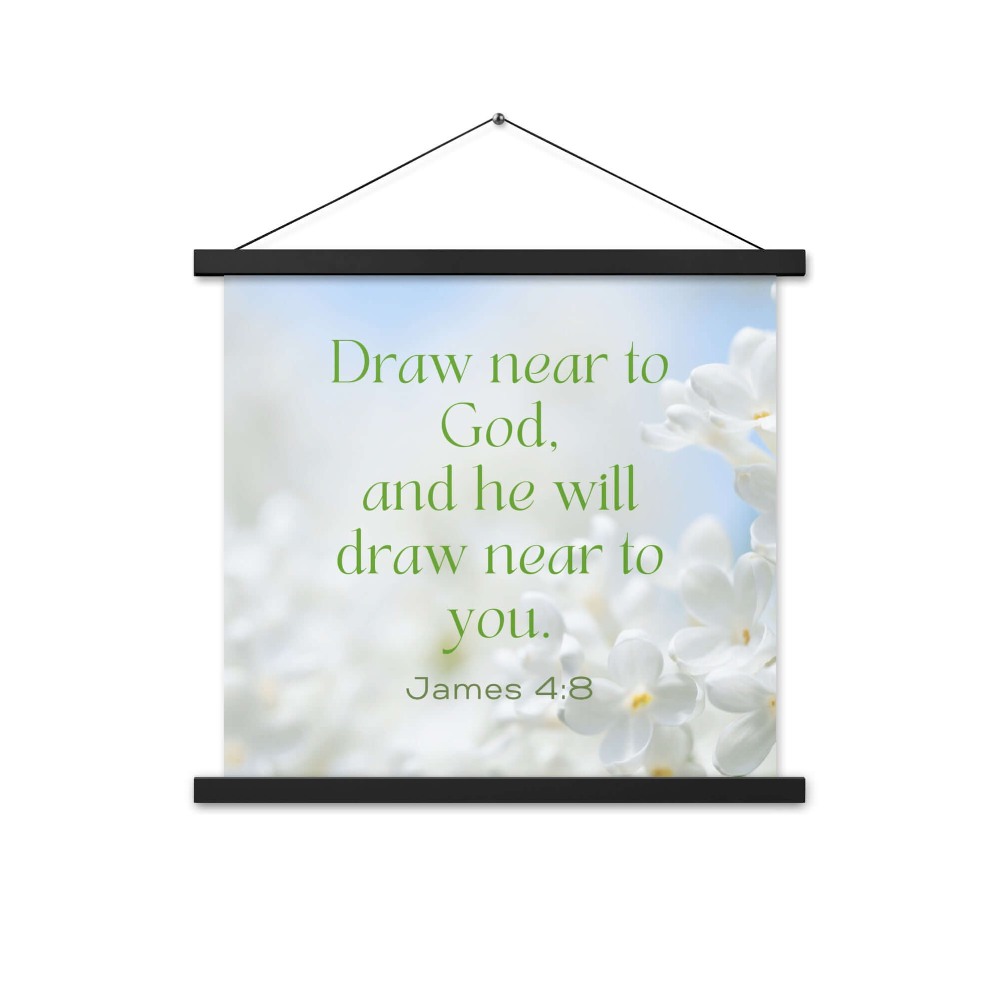 James 4:8 Bible Verse, Draw near Enhanced Matte Paper Poster With Hanger
