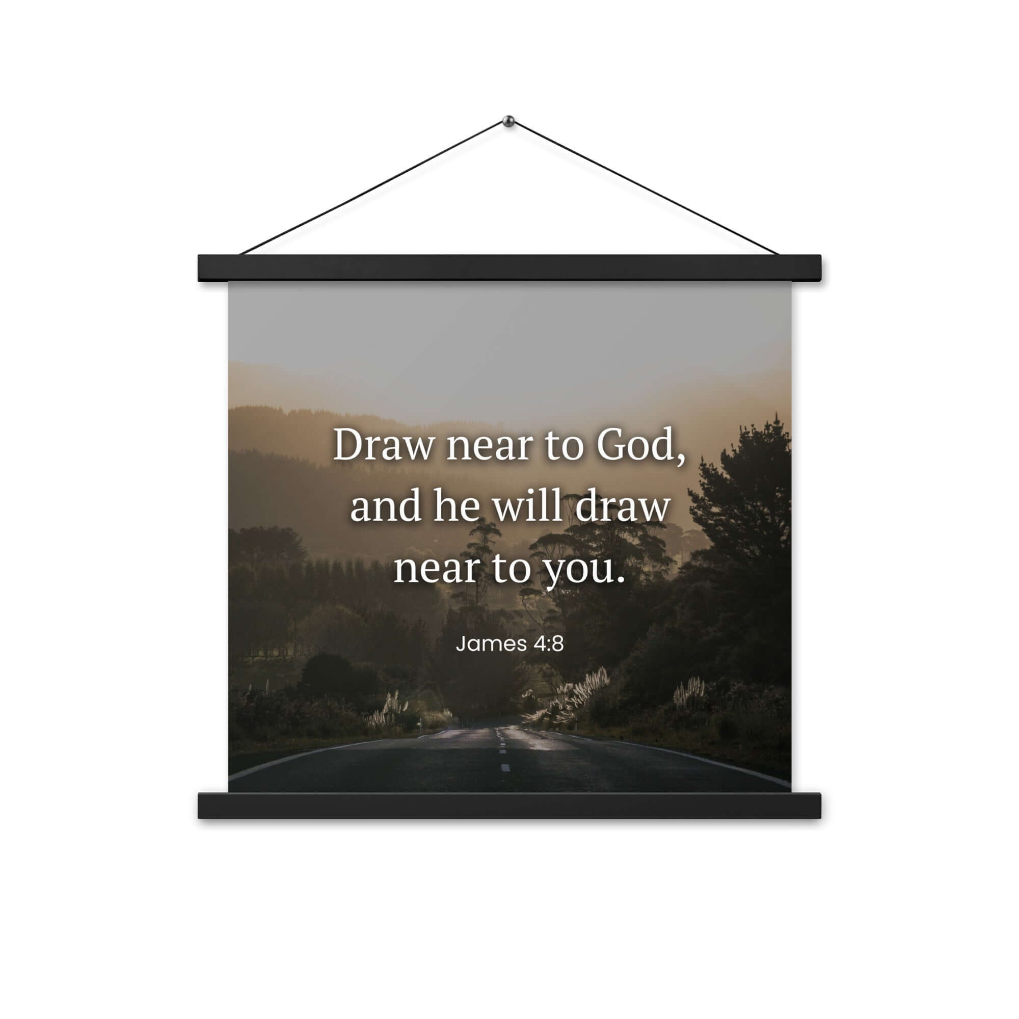 James 4:8 Bible Verse, Cleanse your Enhanced Matte Paper Poster With Hanger