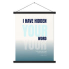 Psalm 119:11 - Bible Verse, hidden your word Enhanced Matte Paper Poster With Hanger