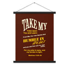 Matt 11:29-30 - Bible Verse, learn from me Enhanced Matte Paper Poster With Hanger