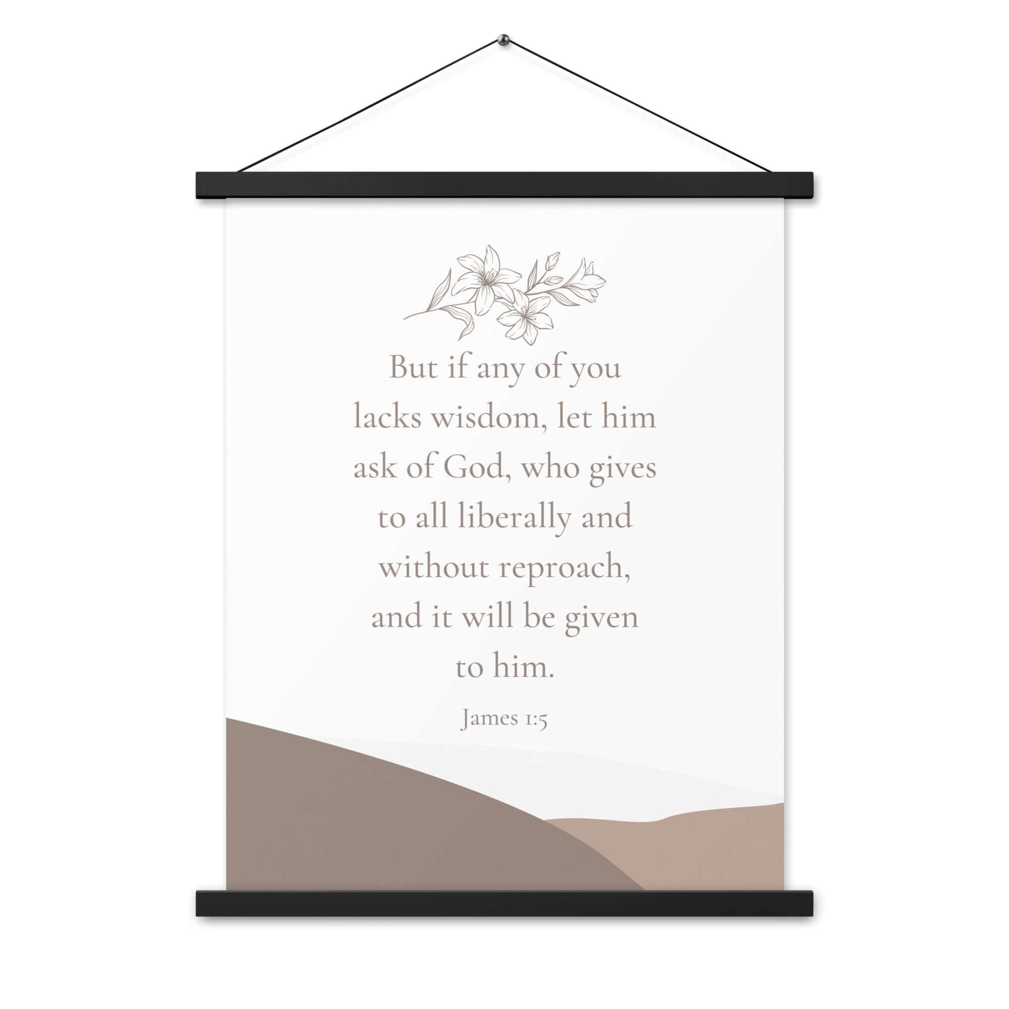 James 1:5 Bible Verse, ask of God Enhanced Matte Paper Poster With Hanger