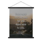 James 4:8 Bible Verse, Cleanse your Enhanced Matte Paper Poster With Hanger