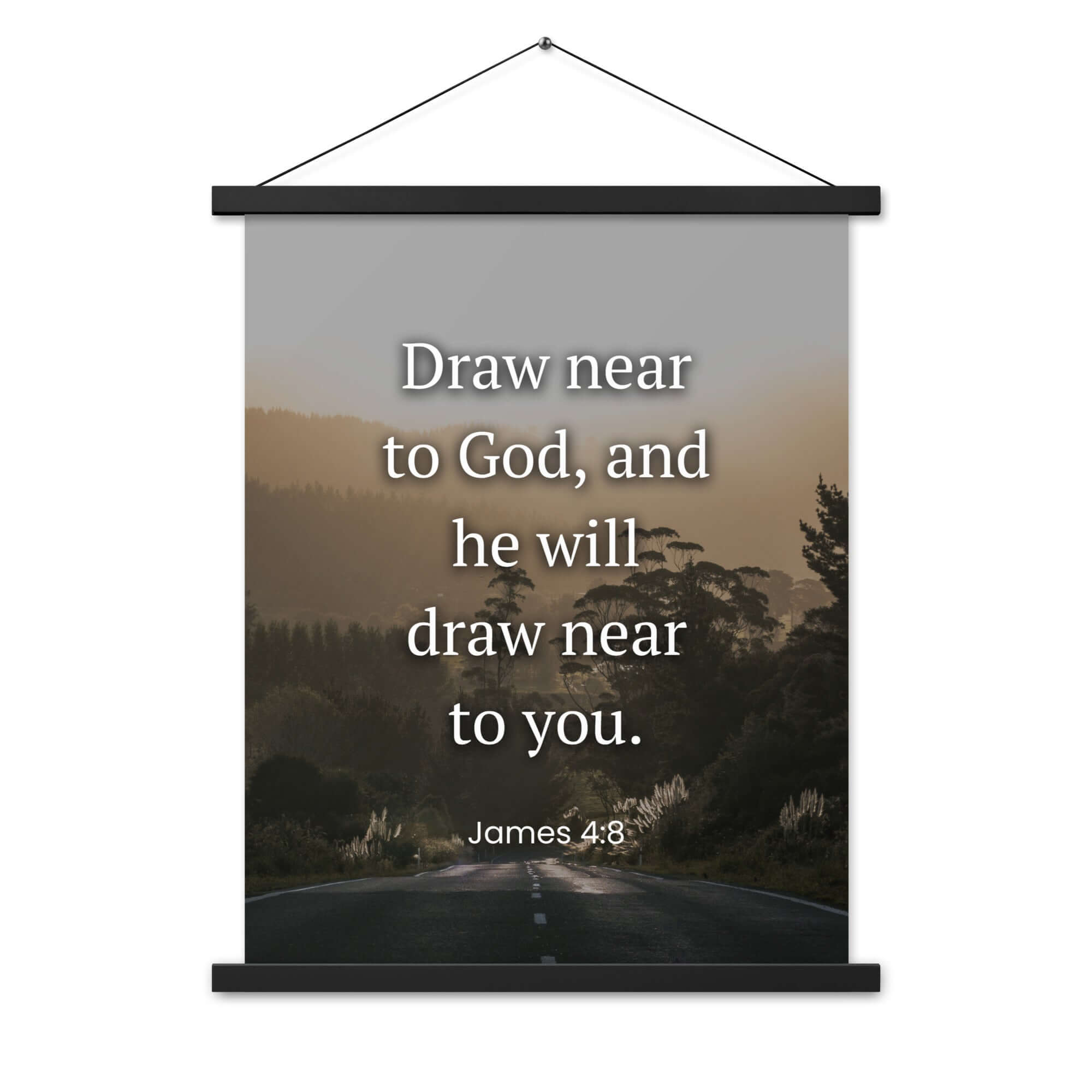 James 4:8 Bible Verse, Cleanse your Enhanced Matte Paper Poster With Hanger