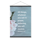 Matt 21:22 - Bible Verse, ask in prayer Enhanced Matte Paper Poster With Hanger