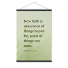 Heb 11:1 - Bible Verse, faith is assurance Enhanced Matte Paper Poster With Hanger