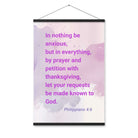 Phil 4:6 - Bible Verse, Prayer and Petition Enhanced Matte Paper Poster With Hanger