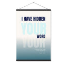 Psalm 119:11 - Bible Verse, hidden your word Enhanced Matte Paper Poster With Hanger