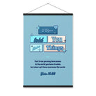 John 16:33 - Bible Verse, in me you may have peace Enhanced Matte Paper Poster With Hanger