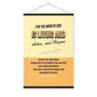 Heb 4:12 - Bible Verse, living and active Enhanced Matte Paper Poster With Hanger