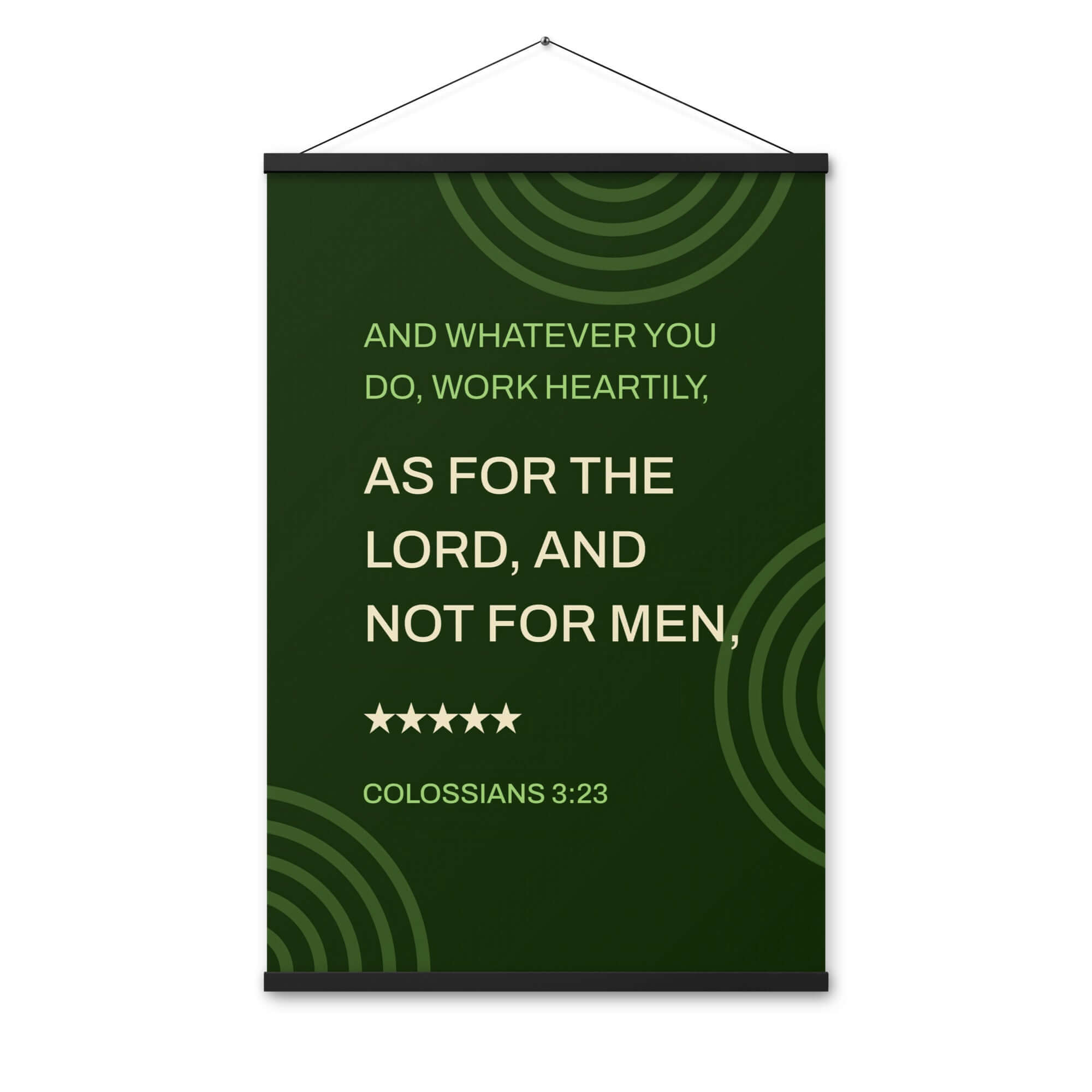 Col 3:23 - Bible Verse, not for men Enhanced Matte Paper Poster With Hanger