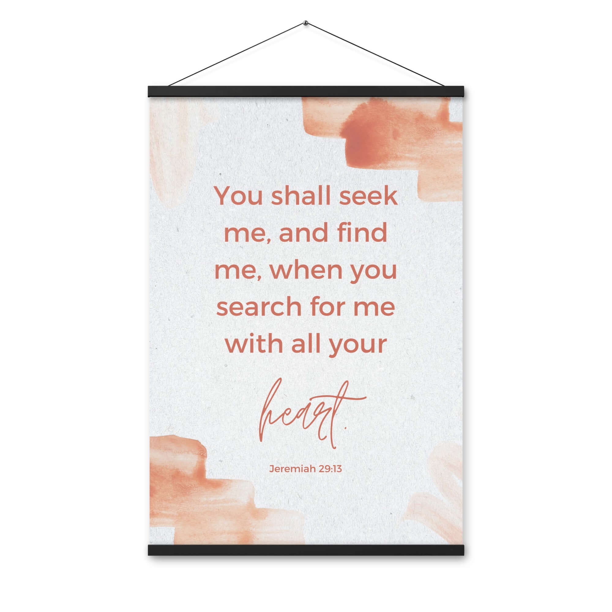 Jeremiah 29:13 - Bible Verse, find me Enhanced Matte Paper Poster With Hanger