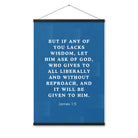 James 1:5 Bible Verse, gives to all Enhanced Matte Paper Poster With Hanger