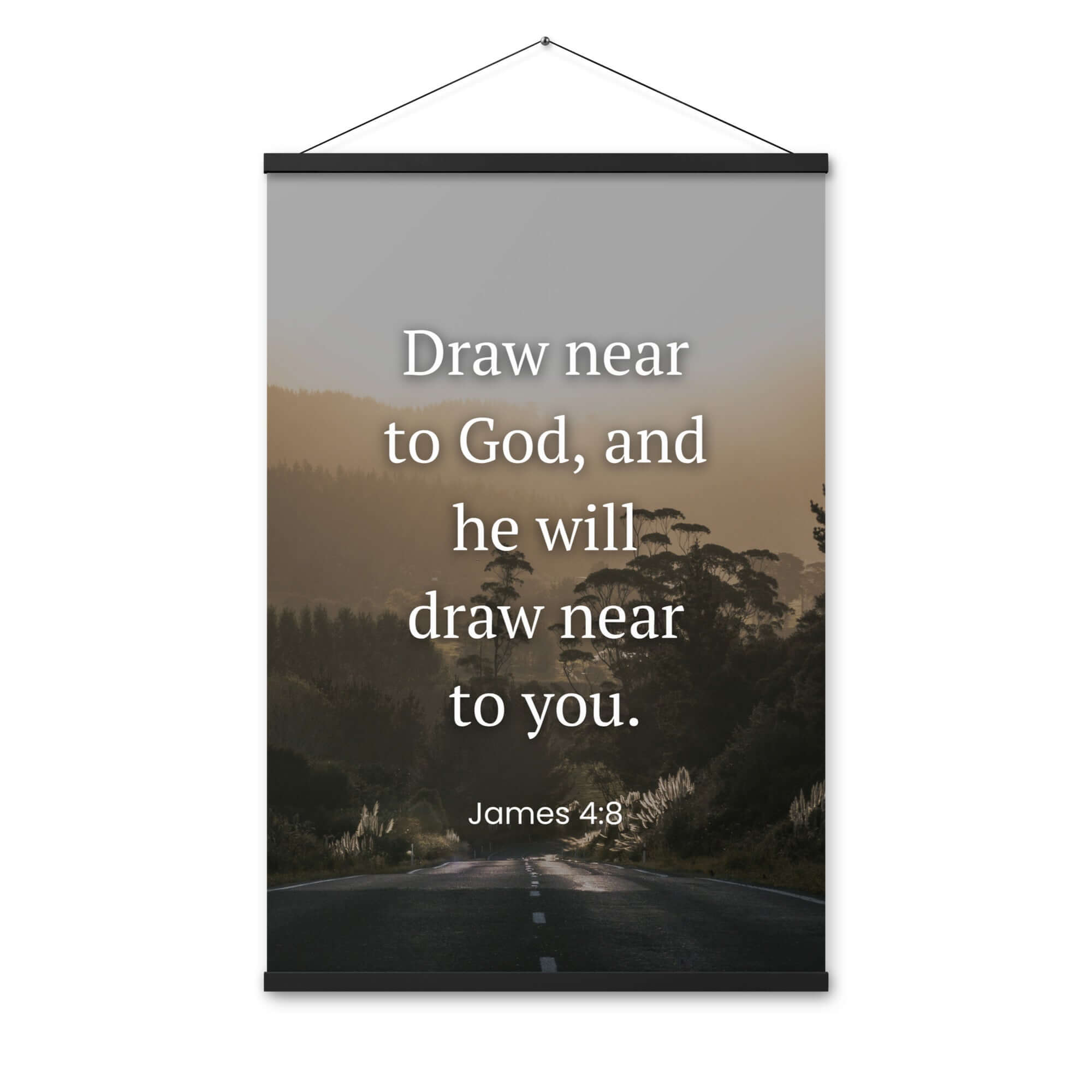 James 4:8 Bible Verse, Cleanse your Enhanced Matte Paper Poster With Hanger