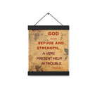 Psalm 46:1 - Bible Verse, God is Our Refuge Hanger Poster