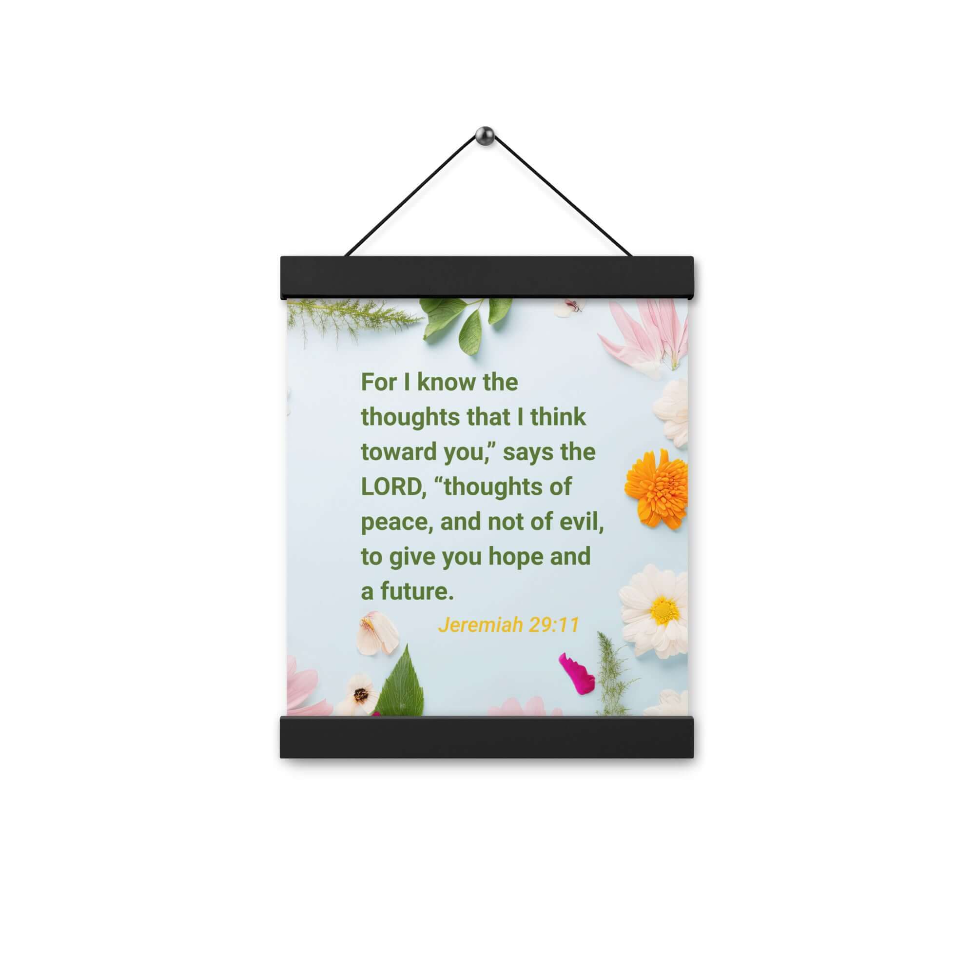 Jer 29:11 - Bible Verse, to give you hope Enhanced Matte Paper Poster With Hanger