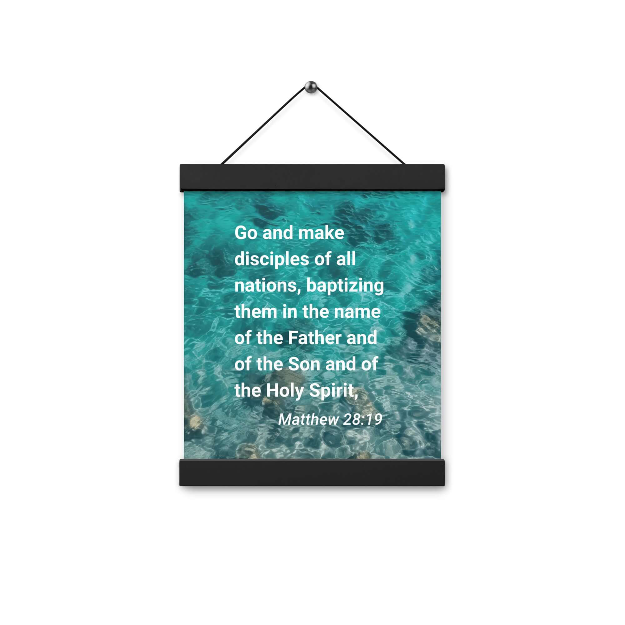 Matt 28:19 - Bible Verse, Make Disciples Enhanced Matte Paper Poster With Hanger