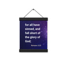 Romans 3:23 - Bible Verse, all have sinned Enhanced Matte Paper Poster With Hanger