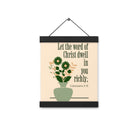 Col 3:16 - Bible Verse, word of Christ Enhanced Matte Paper Poster With Hanger