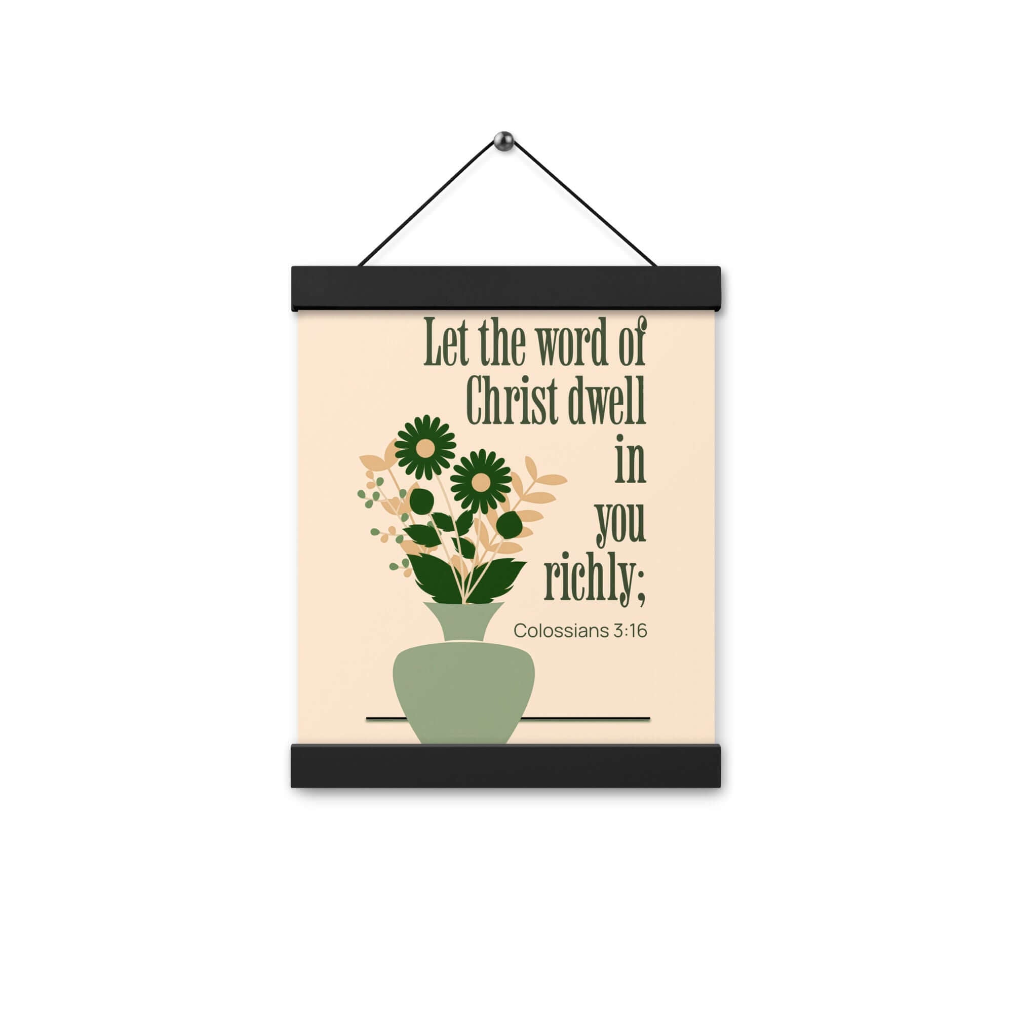 Col 3:16 - Bible Verse, word of Christ Enhanced Matte Paper Poster With Hanger