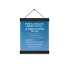 Isaiah 9:6 - Bible Verse, Everlasting Father Enhanced Matte Paper Poster With Hanger