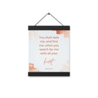 Jeremiah 29:13 - Bible Verse, find me Enhanced Matte Paper Poster With Hanger