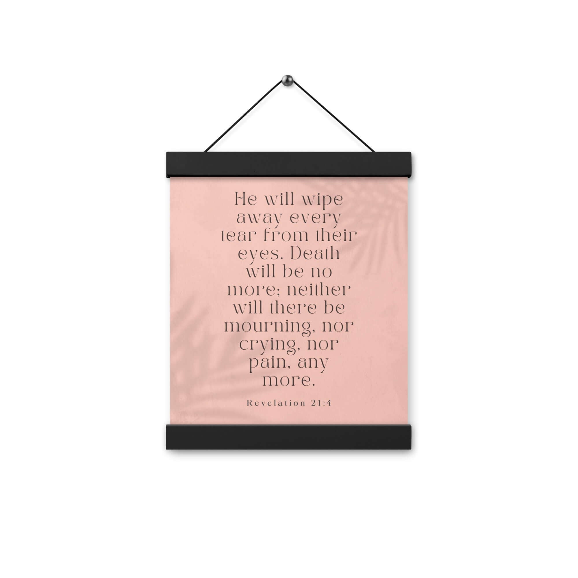 Revelation 21:4 Bible Verse, their eyes Enhanced Matte Paper Poster With Hanger