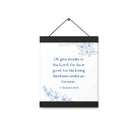 1 Chronicles 16:34 Bible Verse, to the Lord Enhanced Matte Paper Poster With Hanger