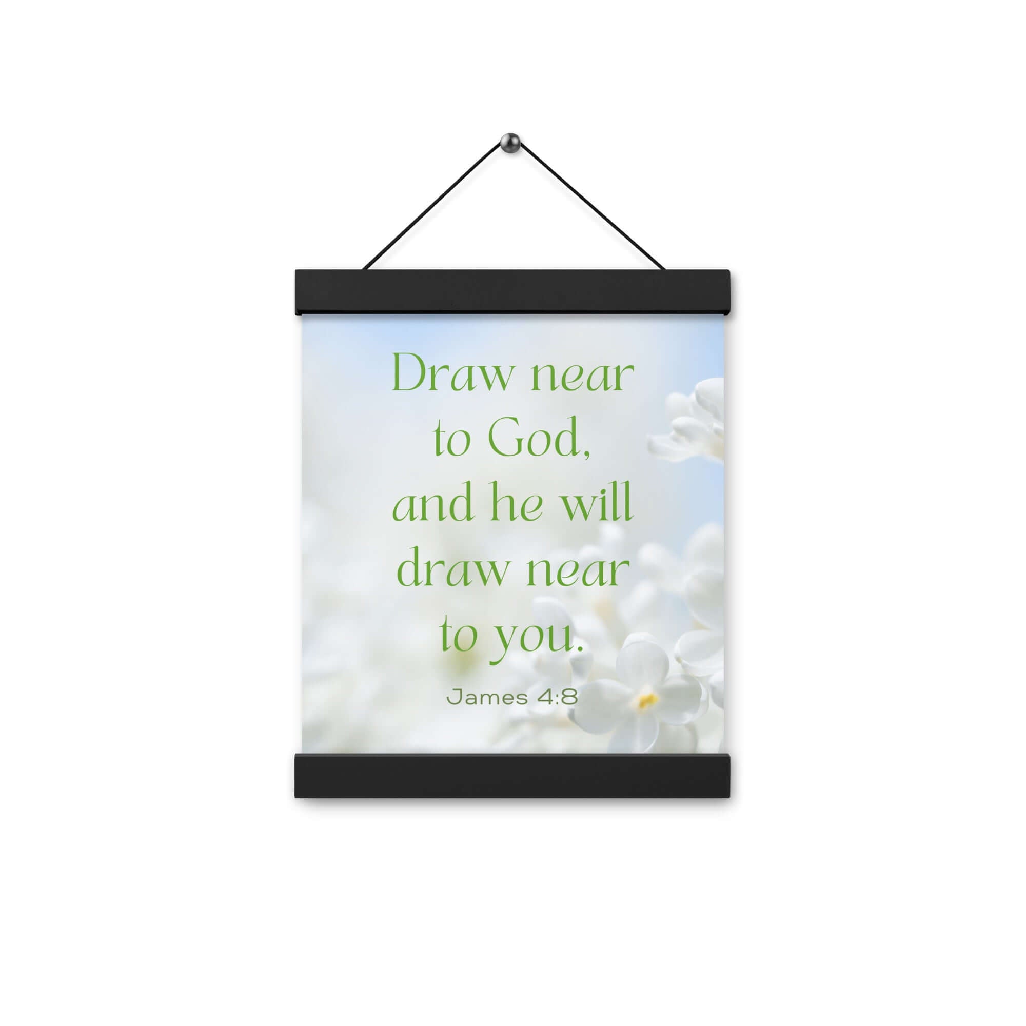 James 4:8 Bible Verse, Draw near Enhanced Matte Paper Poster With Hanger
