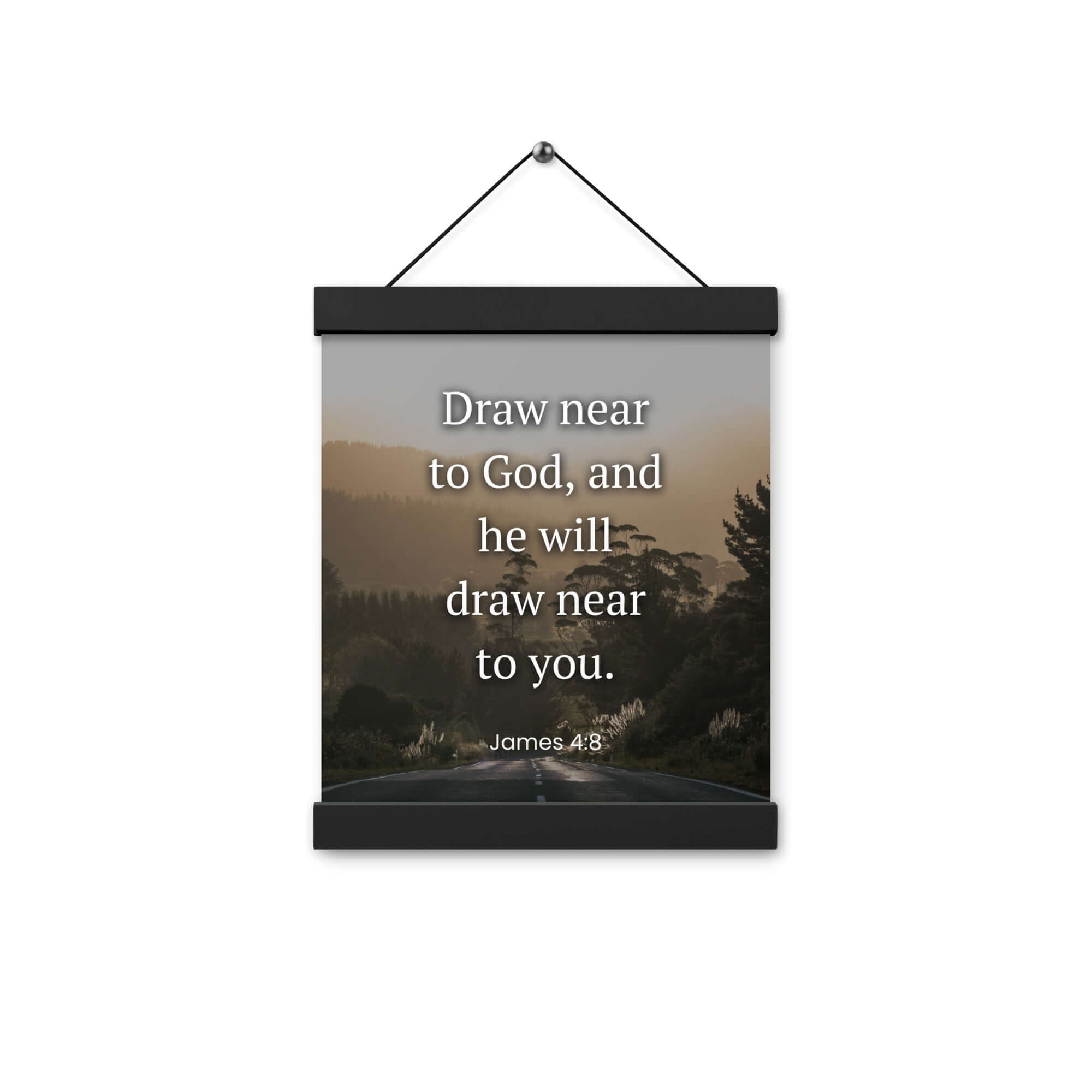 James 4:8 Bible Verse, Cleanse your Enhanced Matte Paper Poster With Hanger