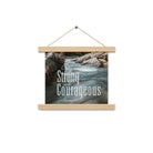Deut 31:6 - Bible Verse, Be strong and courageous Hanger Poster