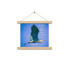 Matt 6:26, Graceful Heron, He'll Care for You Hanger Poster