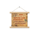 Psalm 46:1 - Bible Verse, God is Our Refuge Hanger Poster