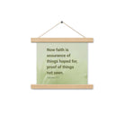 Heb 11:1 - Bible Verse, faith is assurance Enhanced Matte Paper Poster With Hanger