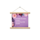 Psalm 147:3 - Bible Verse, He heals the broken Enhanced Matte Paper Poster With Hanger