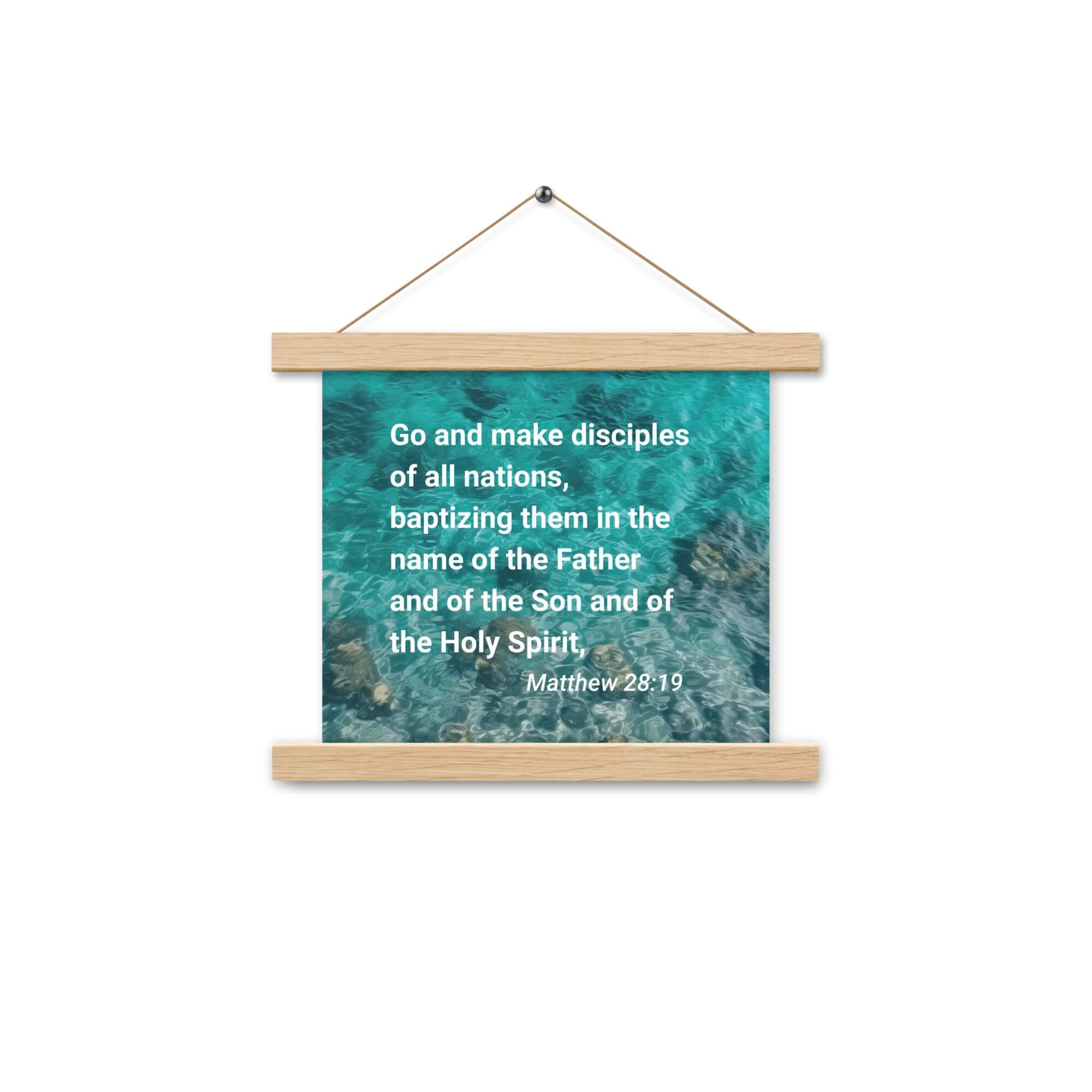 Matt 28:19 - Bible Verse, Make Disciples Enhanced Matte Paper Poster With Hanger