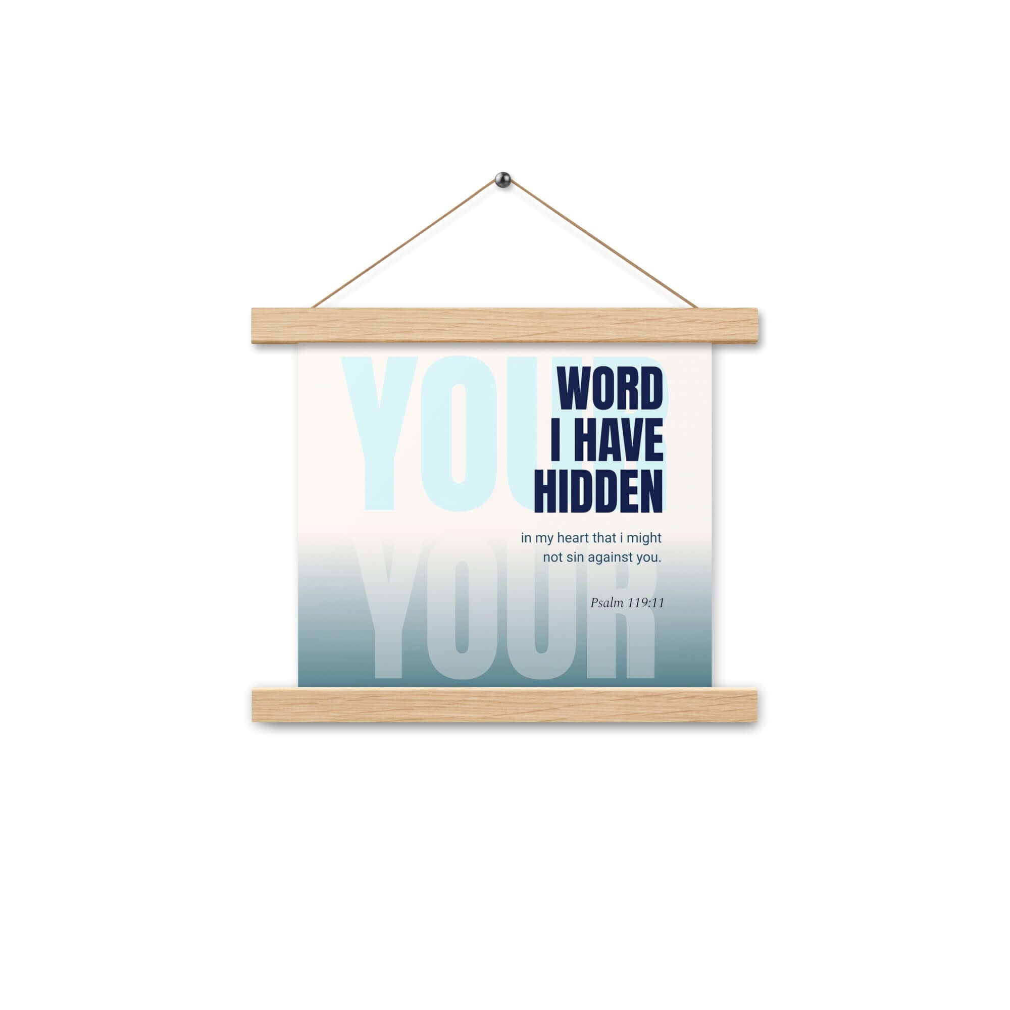 Psalm 119:11 - Bible Verse, hidden your word Enhanced Matte Paper Poster With Hanger