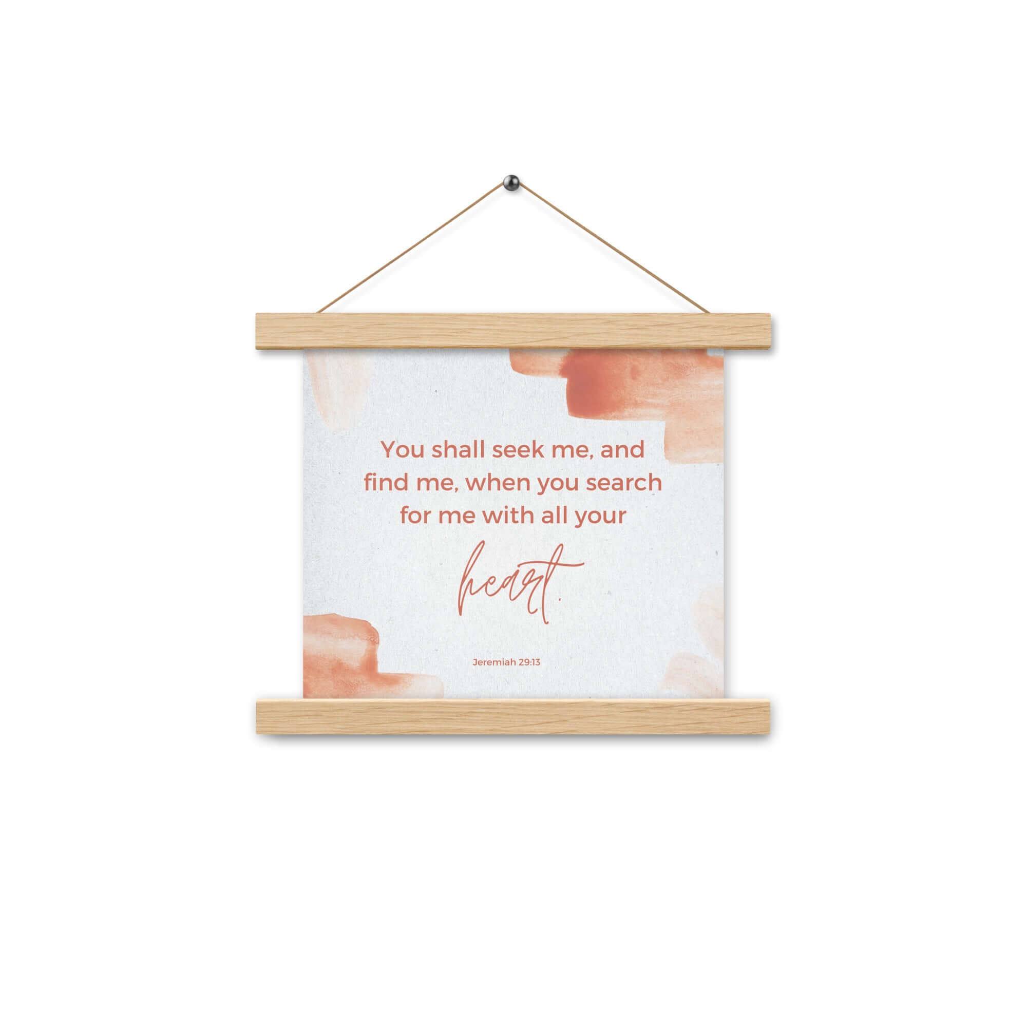 Jeremiah 29:13 - Bible Verse, find me Enhanced Matte Paper Poster With Hanger