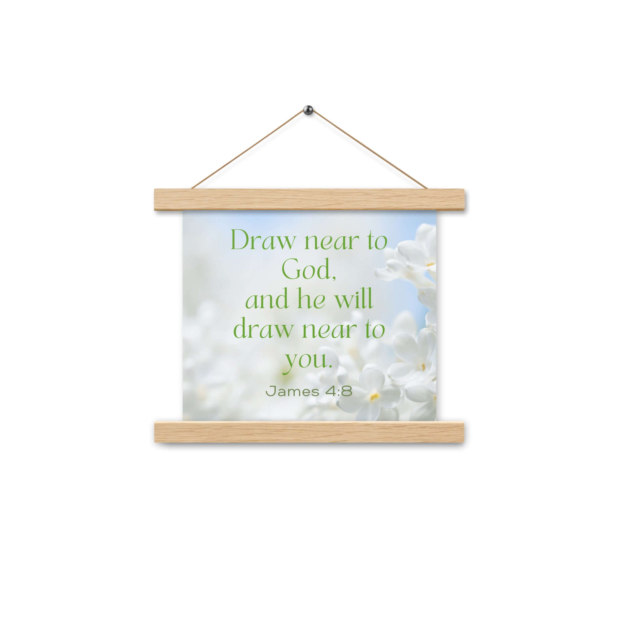 James 4:8 Bible Verse, Draw near Enhanced Matte Paper Poster With Hanger