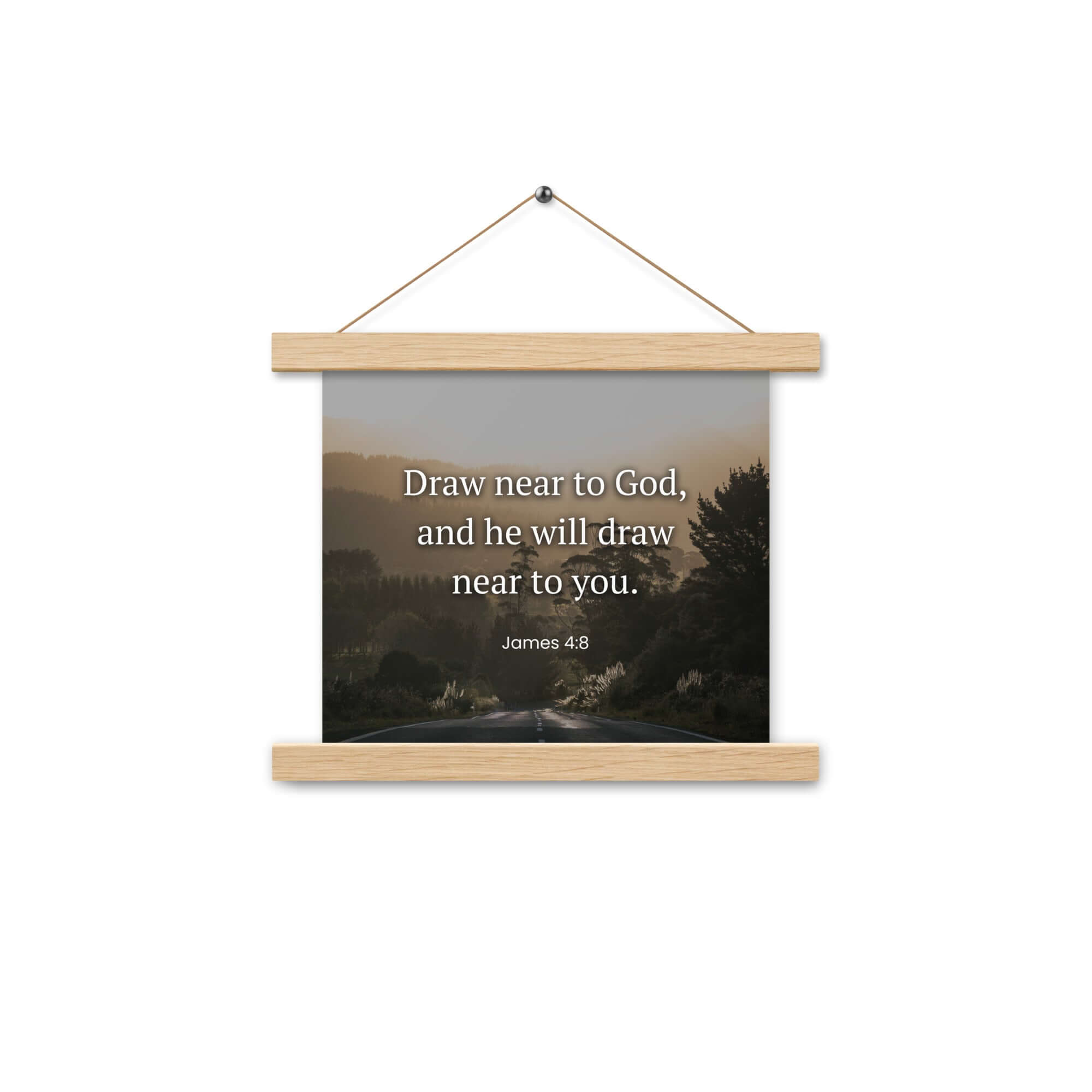 James 4:8 Bible Verse, Cleanse your Enhanced Matte Paper Poster With Hanger