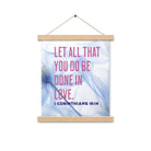 1 Cor 16:14 - Bible Verse, Do it in Love Hanger Poster