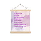 Phil 4:6 - Bible Verse, Prayer and Petition Enhanced Matte Paper Poster With Hanger