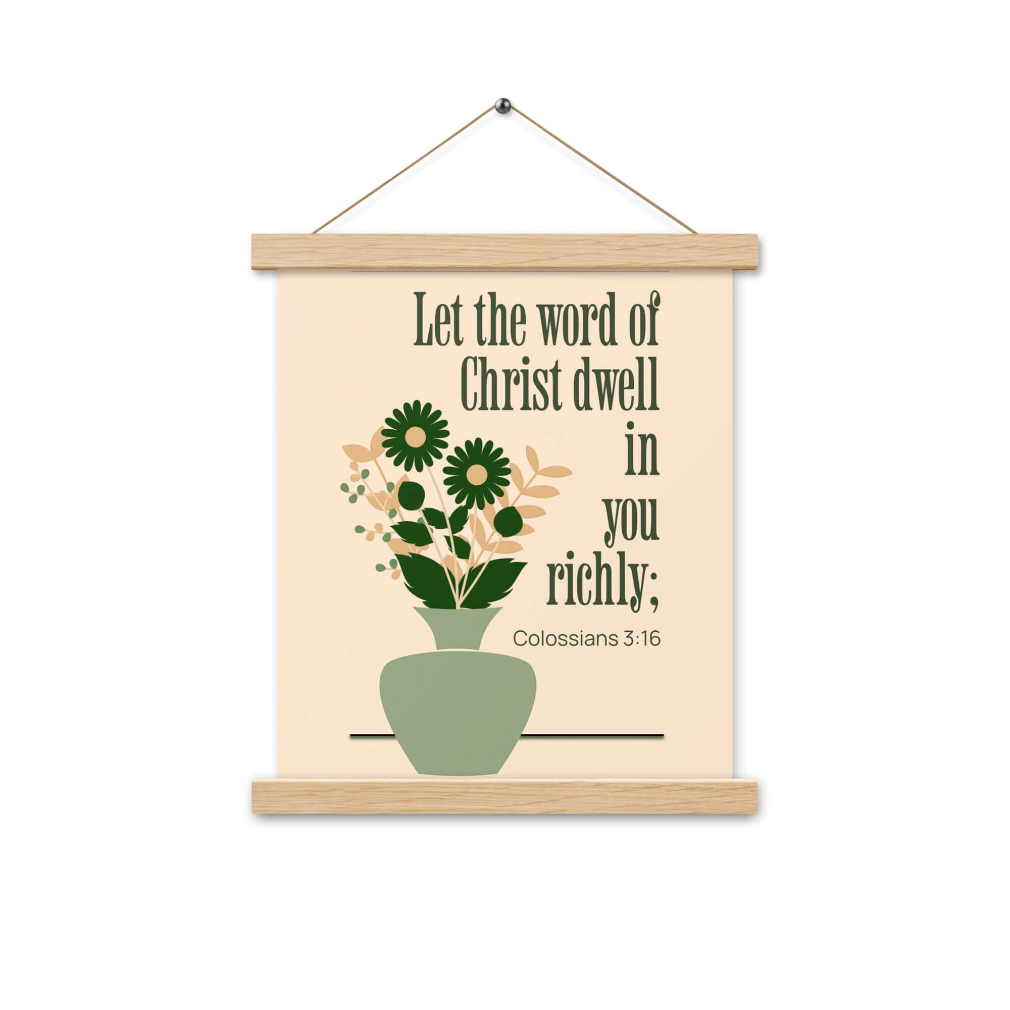 Col 3:16 - Bible Verse, word of Christ Enhanced Matte Paper Poster With Hanger