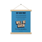 Matt 6:33 - Bible Verse, seek first God’s Kingdom Enhanced Matte Paper Poster With Hanger