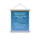 Isaiah 9:6 - Bible Verse, Everlasting Father Enhanced Matte Paper Poster With Hanger