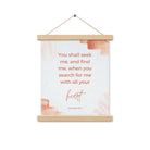 Jeremiah 29:13 - Bible Verse, find me Enhanced Matte Paper Poster With Hanger