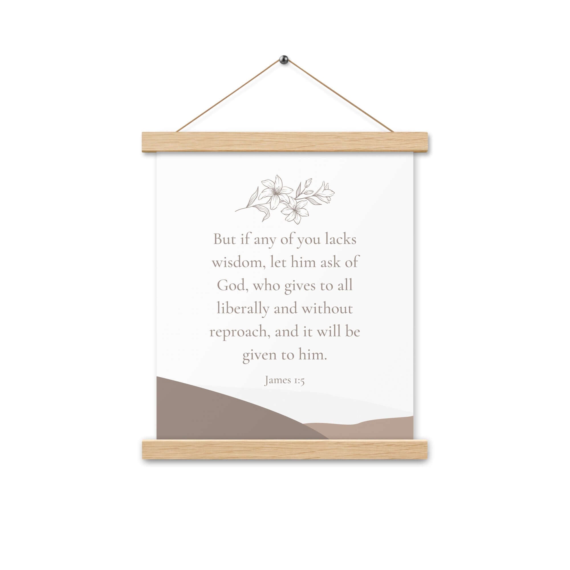 James 1:5 Bible Verse, ask of God Enhanced Matte Paper Poster With Hanger