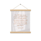 Revelation 21:4 Bible Verse, He will wipe Enhanced Matte Paper Poster With Hanger