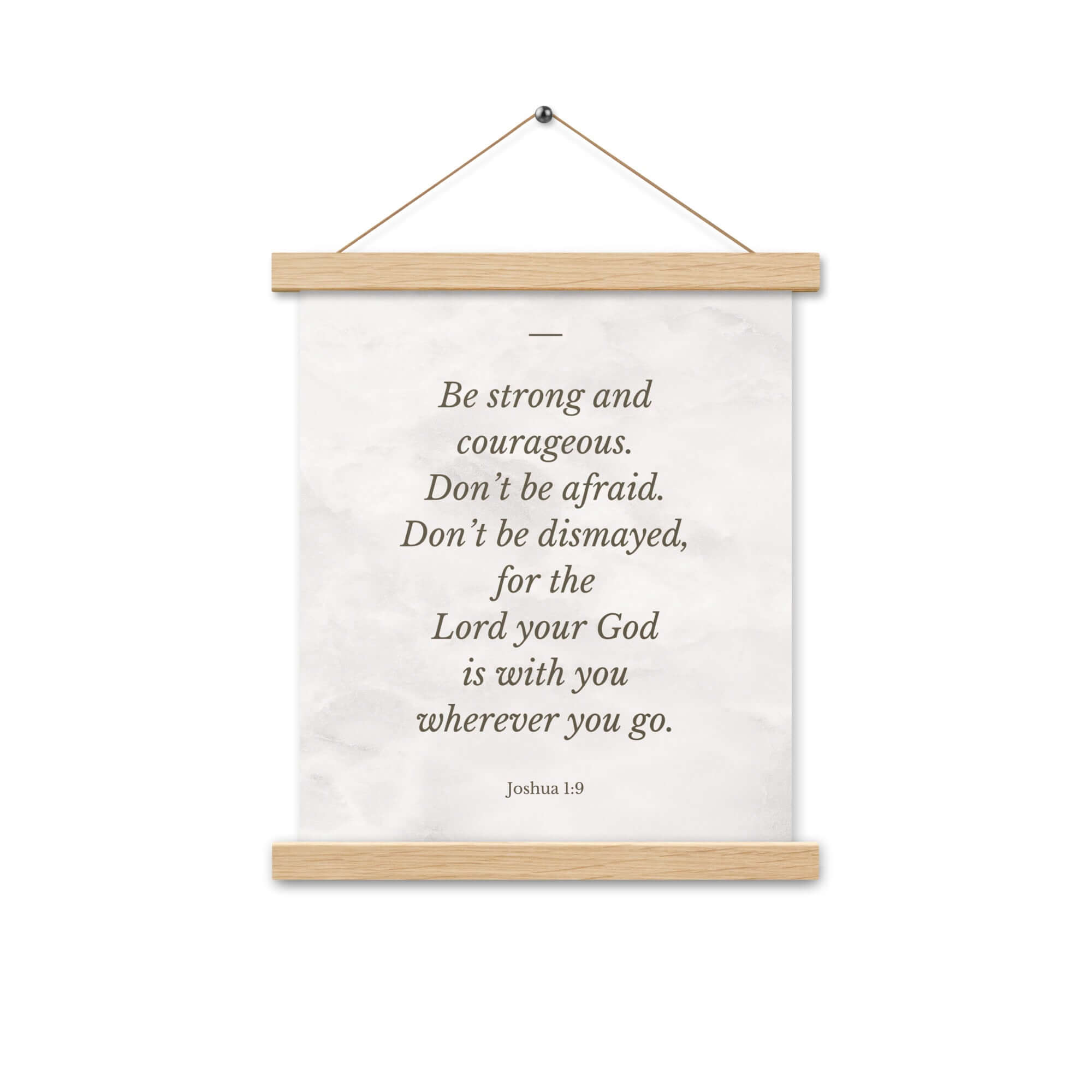 Joshua 1:9 Bible Verse, Be strong Enhanced Matte Paper Poster With Hanger