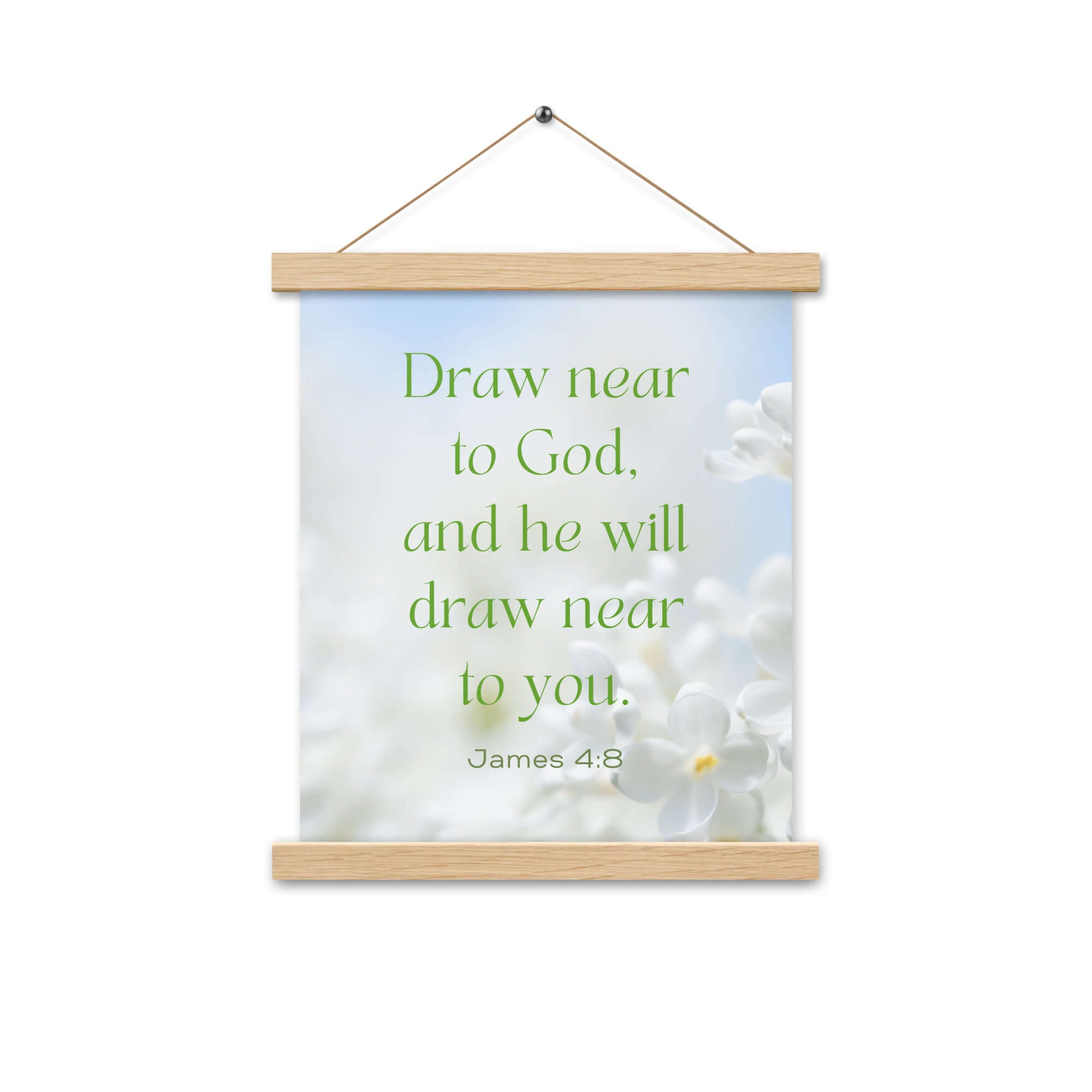 James 4:8 Bible Verse, Draw near Enhanced Matte Paper Poster With Hanger